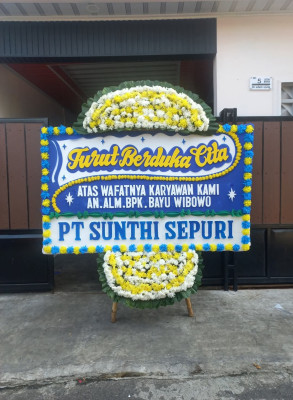 Papan Bunga Duka di Kalibaru